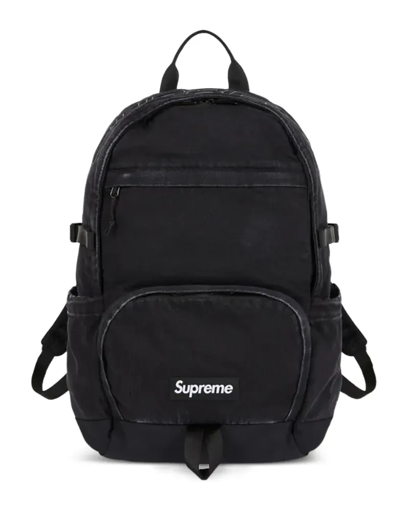 Supreme Being Black" Rucksack aus Denim - Schwarz Schwarz