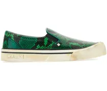Slip-On-Sneakers mit Print - Grün