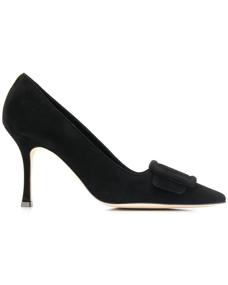 Manolo Blahnik Pumps aus Wildleder - Schwarz Schwarz