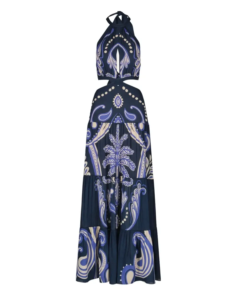Johanna Ortiz Bloom cut-out maxi dress - Blau Blau