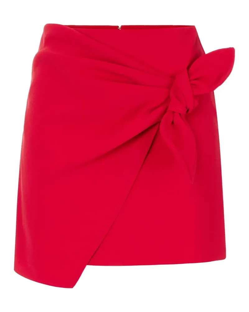 Elisabetta Franchi Leichter Minirock aus Krepp mit Schleife - Rot Rot