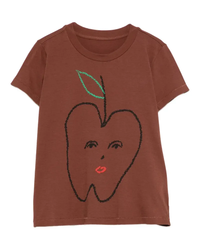 Maison Margiela apple-print T-shirt - Braun Braun