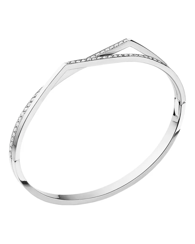 Repossi 18kt 'Antifer' Weißgoldarmreif mit Diamanten - Silber Silber