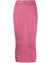 Alessandra Rich Gestrickter Midirock Rosa