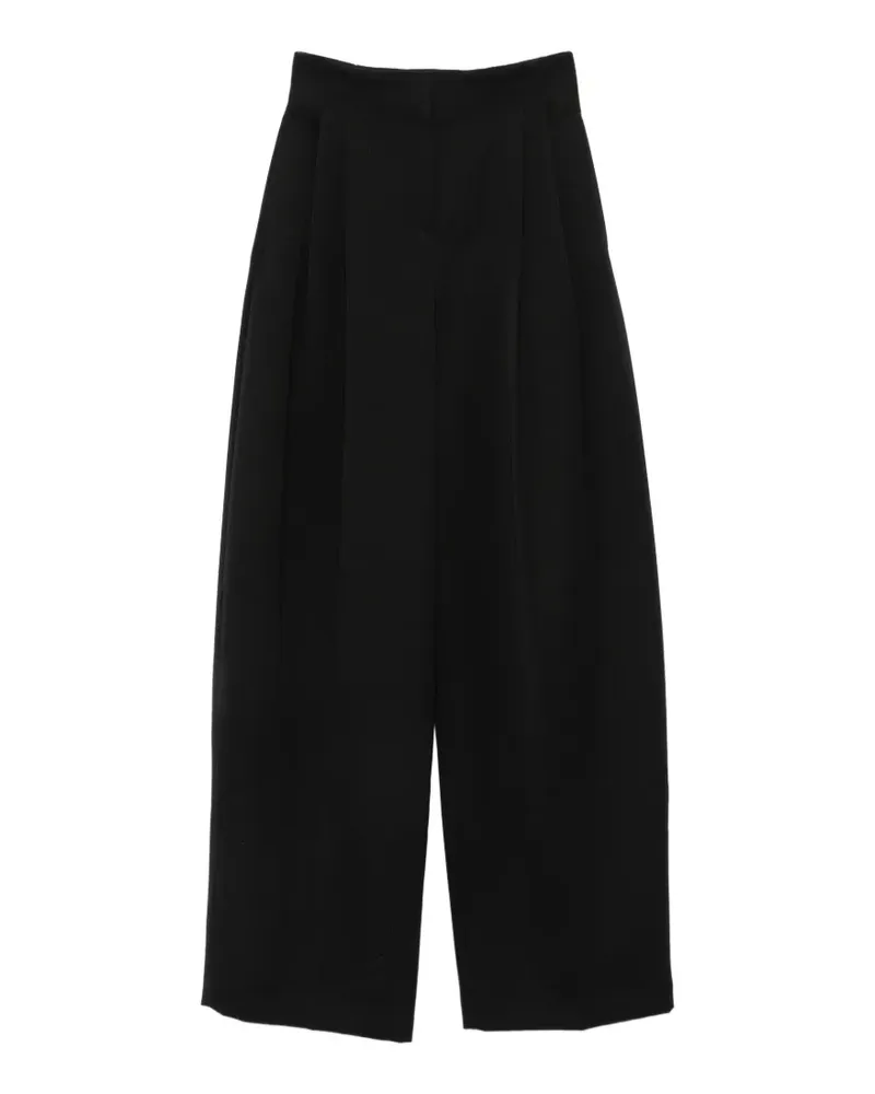 Thierry Mugler Weite Hose mit Bundfalten - Schwarz Schwarz