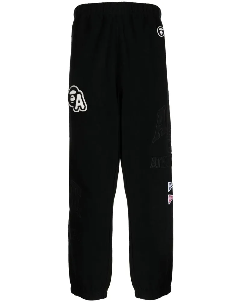 BAPE Jogginghose mit Logo-Applikation - Schwarz Schwarz