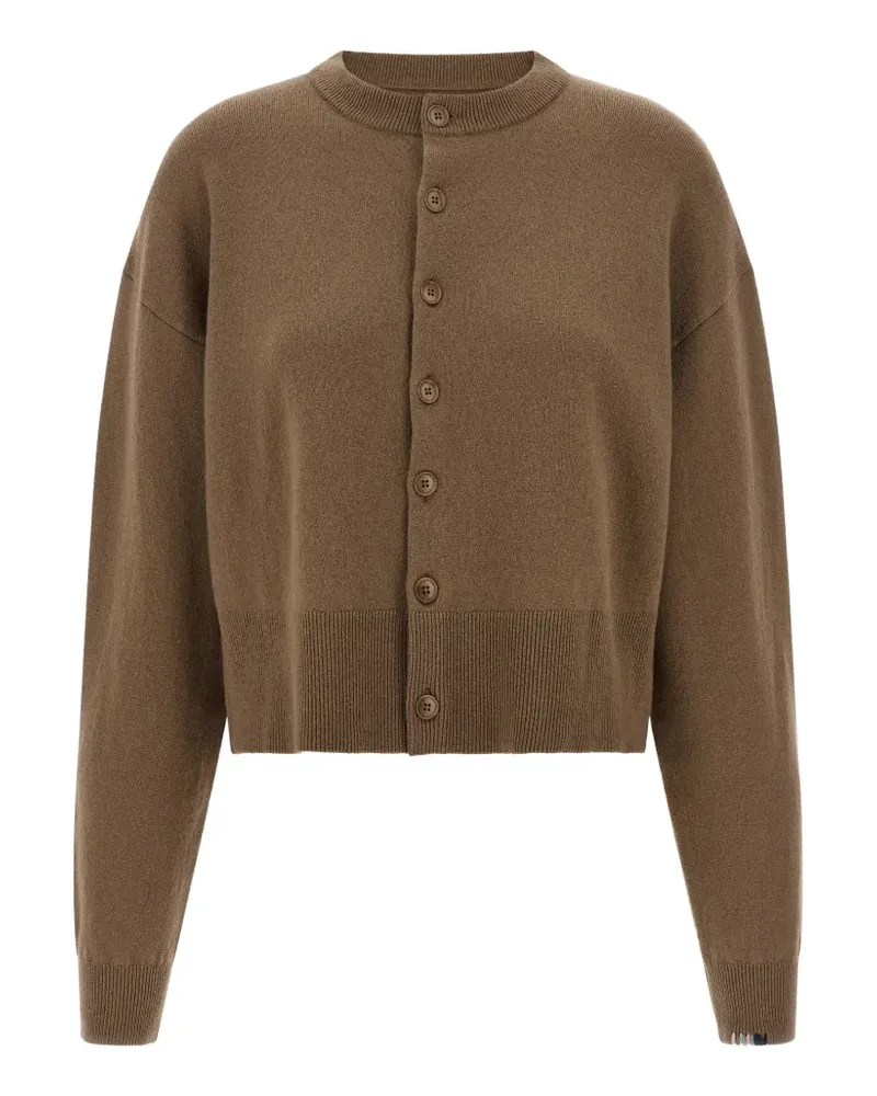 extreme cashmere n°170 Chou Cropped-Cardigan mit kastiger Silhouette - Braun Braun
