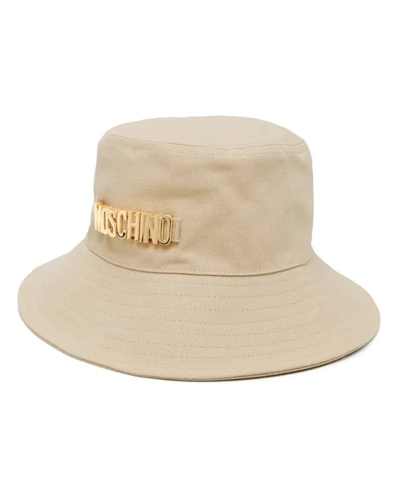 Moschino Fischerhut mit Logo - Nude Nude