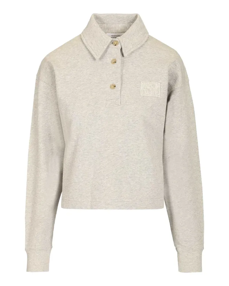 Kitsuné embroidered polo knitwear - Grau Grau