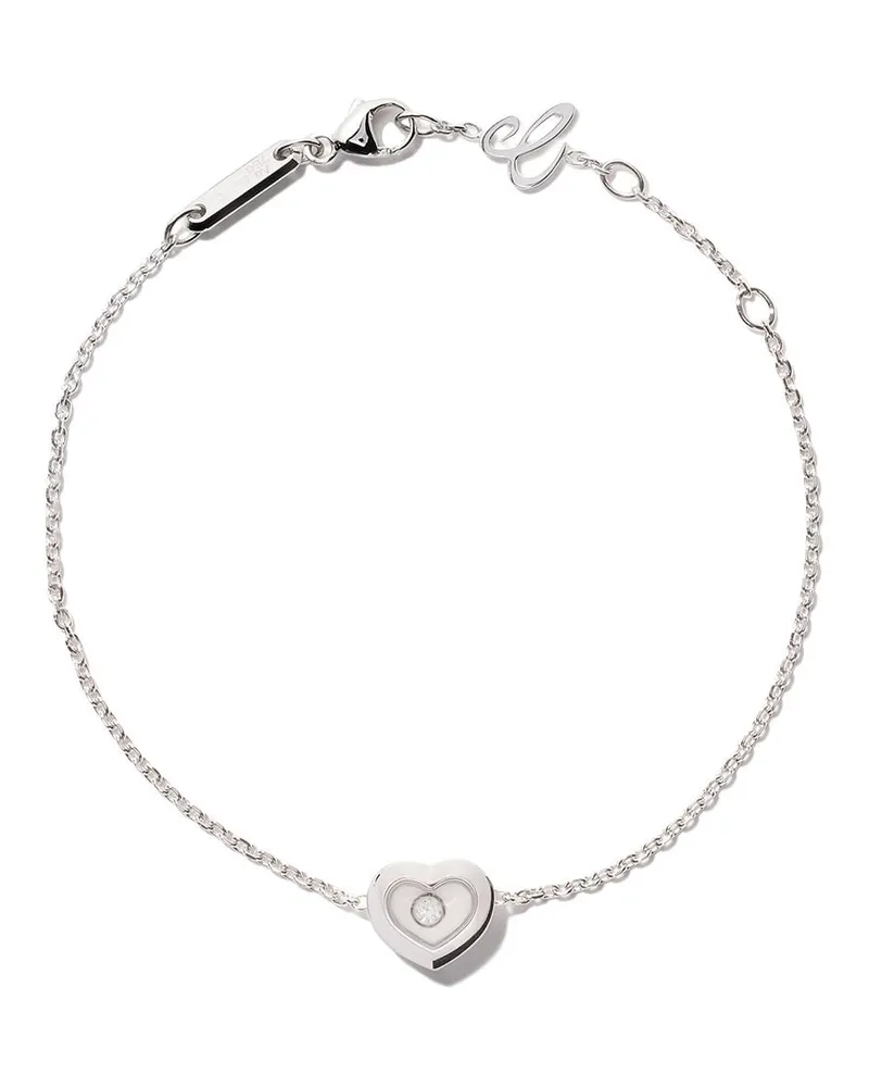 Chopard 18kt 'Happy Diamonds Icons' Weißgoldarmband mit einem Diamanten - Silber Silber