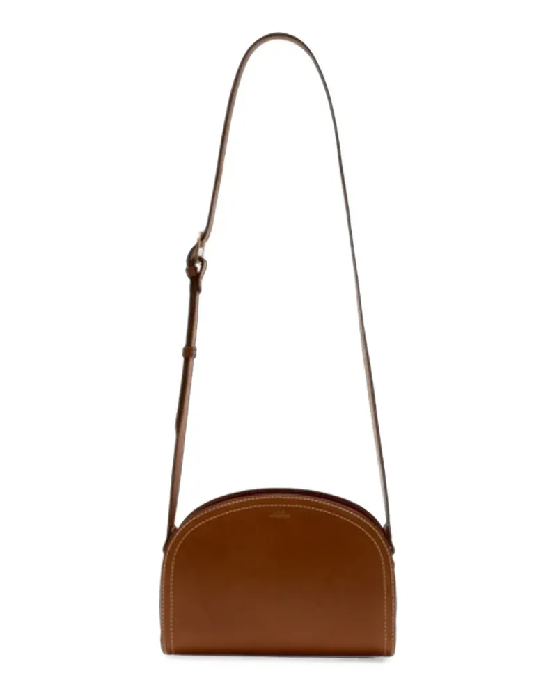 A.P.C. Demi Lune Schultertasche - Braun Braun