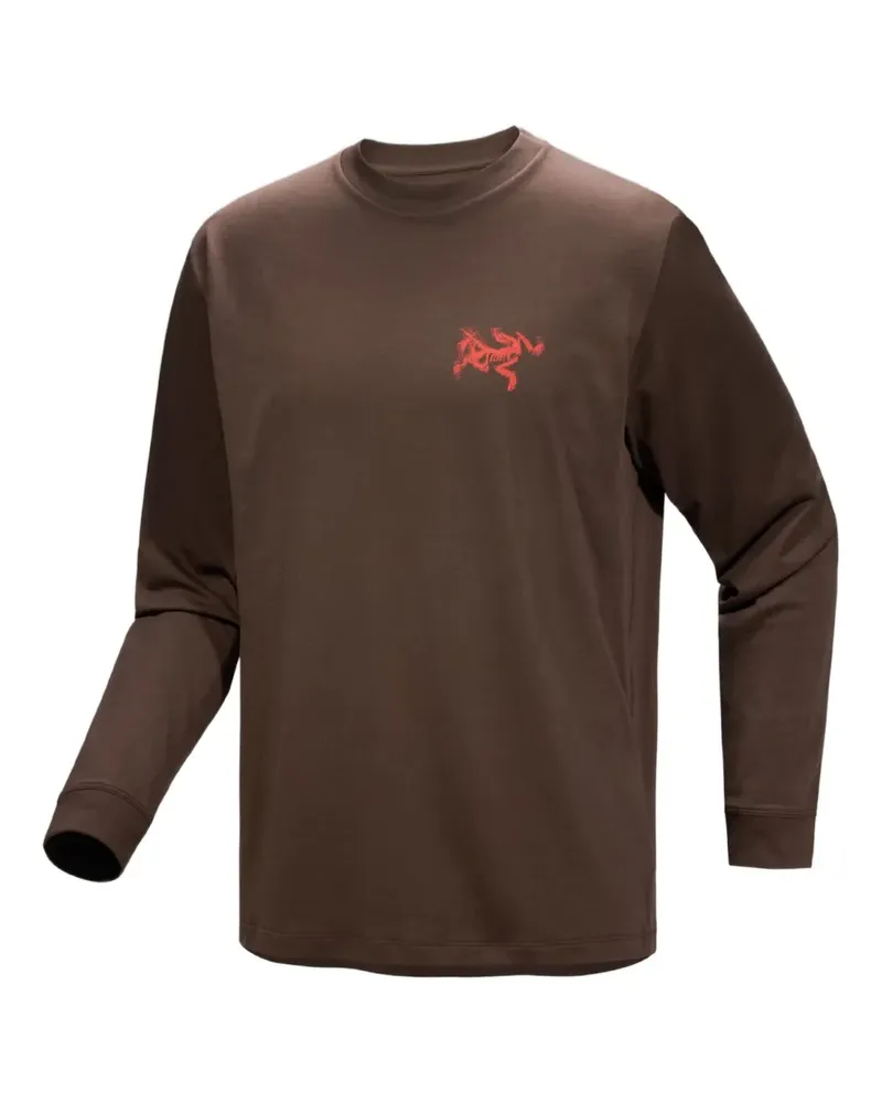 Arc'teryx Langarmshirt mit Kragg SL-Logo - Braun Braun