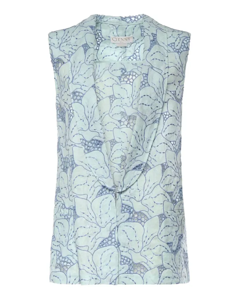 Genny linen gilet - Grün Grün