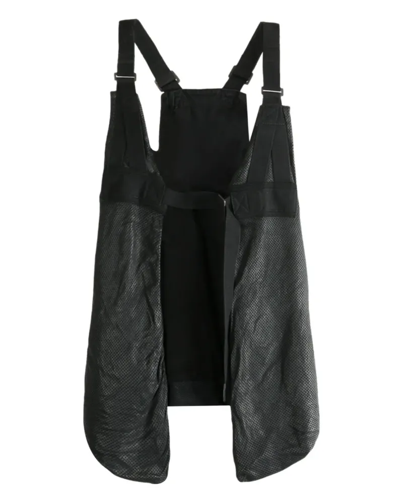 Boris Bidjan Saberi perforated-leather strap vest - Schwarz Schwarz