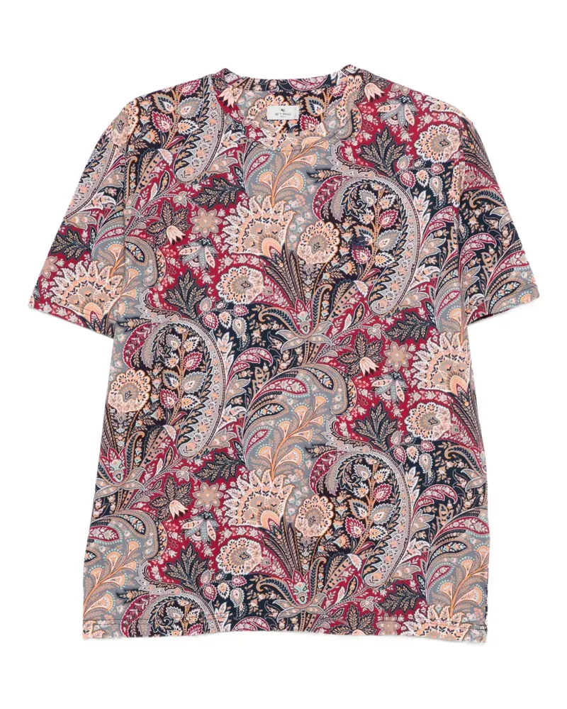 Etro T-Shirt mit Paisleymuster - Rot Rot
