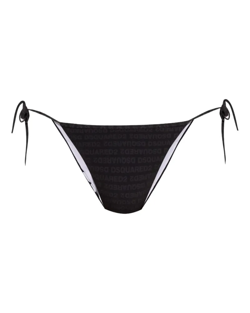 Dsquared2 Bikini mit Logo-Print - Schwarz Schwarz