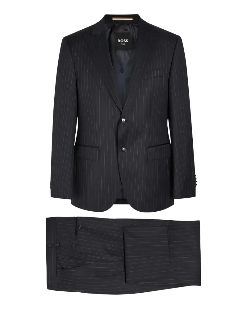 HUGO BOSS pinstripe single-breasted suit - Blau Blau