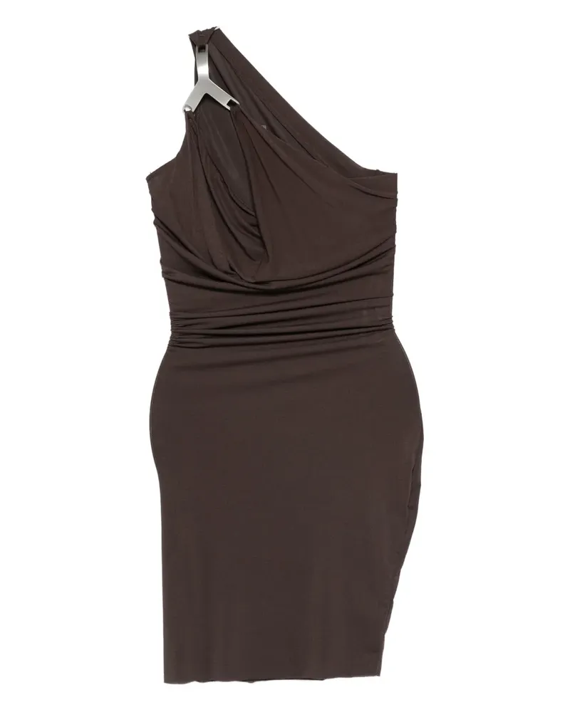 Rick Owens Lilies one-shoulder draped dress - Braun Braun
