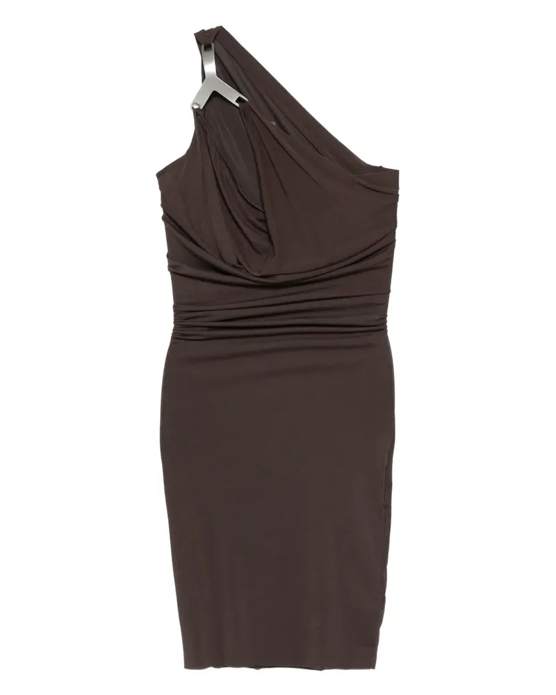 Rick Owens Lilies Drapiertes One-Shoulder-Kleid - Braun Braun