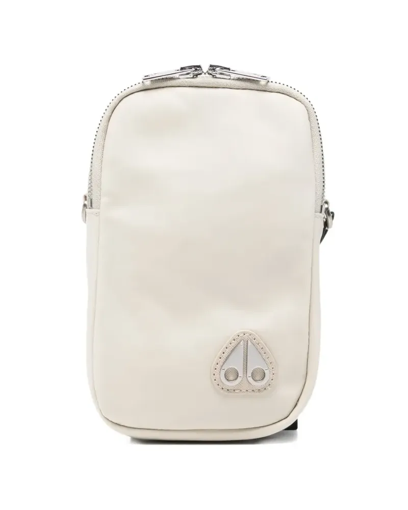 Moose Knuckles logo zip cross body bag - Nude Nude