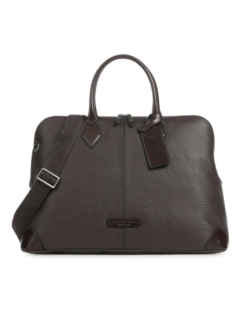 The Bridge Reisetasche aus gekörntem Leder - Braun Braun
