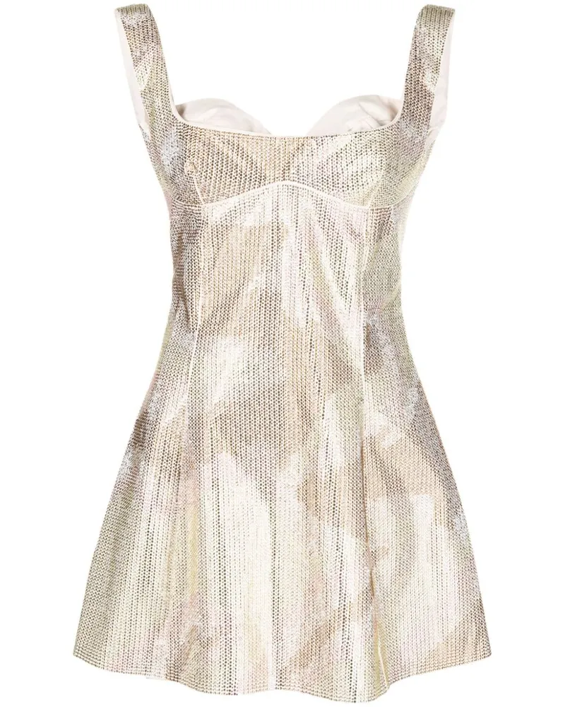 GCDS Minikleid mit Kristallen - Nude Nude