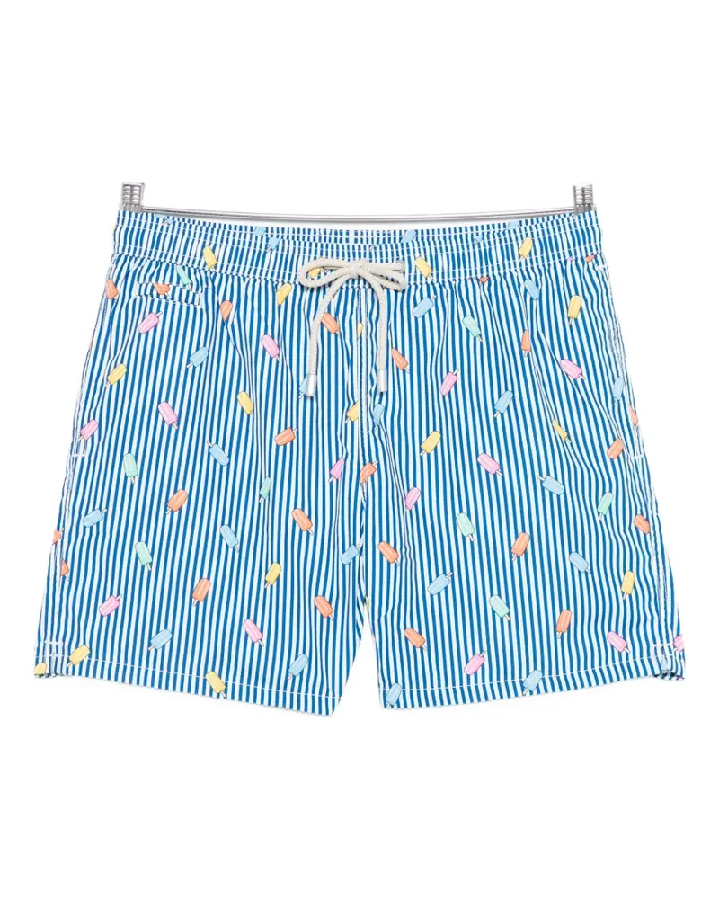 MC2 Saint Barth striped pattern swim shorts - Blau Blau