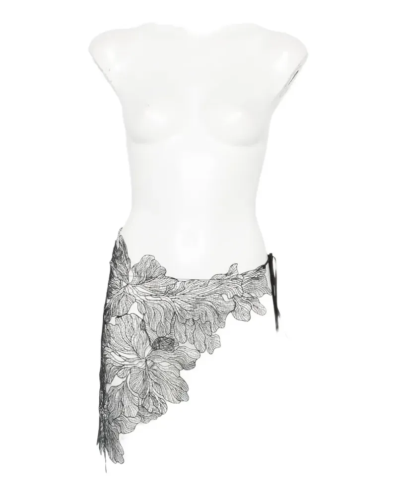 Patrizia Pepe floral-lace pareo - Schwarz Schwarz