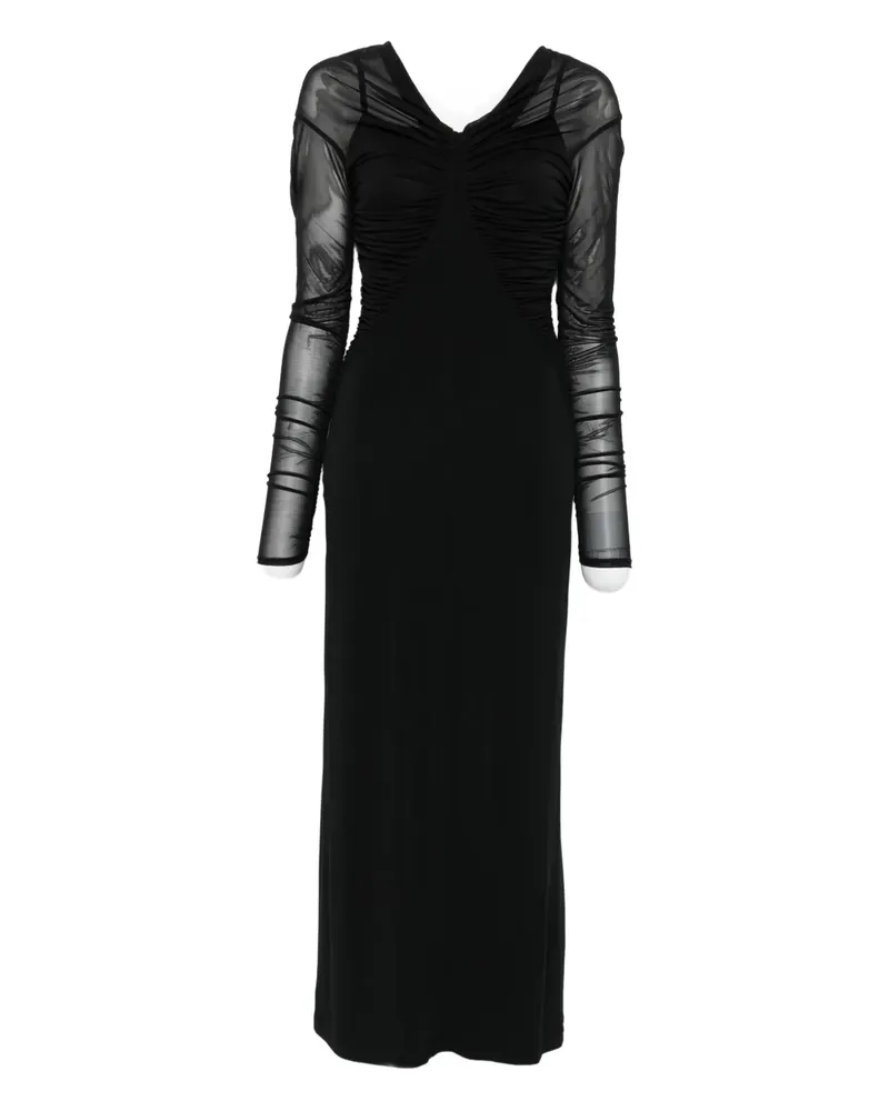 Max Mara Schulterfreies Kleid - Schwarz Schwarz