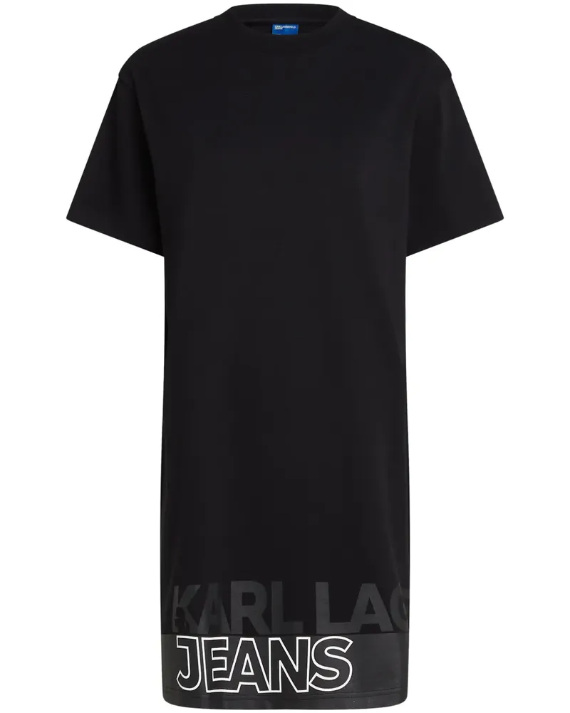 Karl Lagerfeld Kleid mit Logo-Print - Schwarz Schwarz