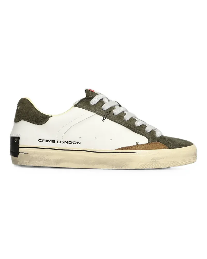 Crime Deconstructed distressed-effect panelled sneakers - Weiß Weiß
