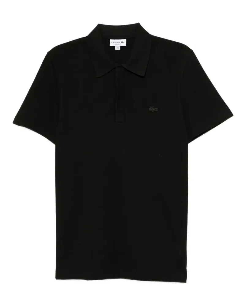 Lacoste Poloshirt mit Logo-Applikation - Schwarz Schwarz