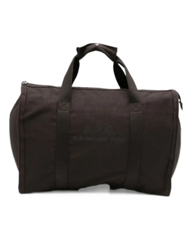 A.P.C. logo-print tote bag - Braun Braun
