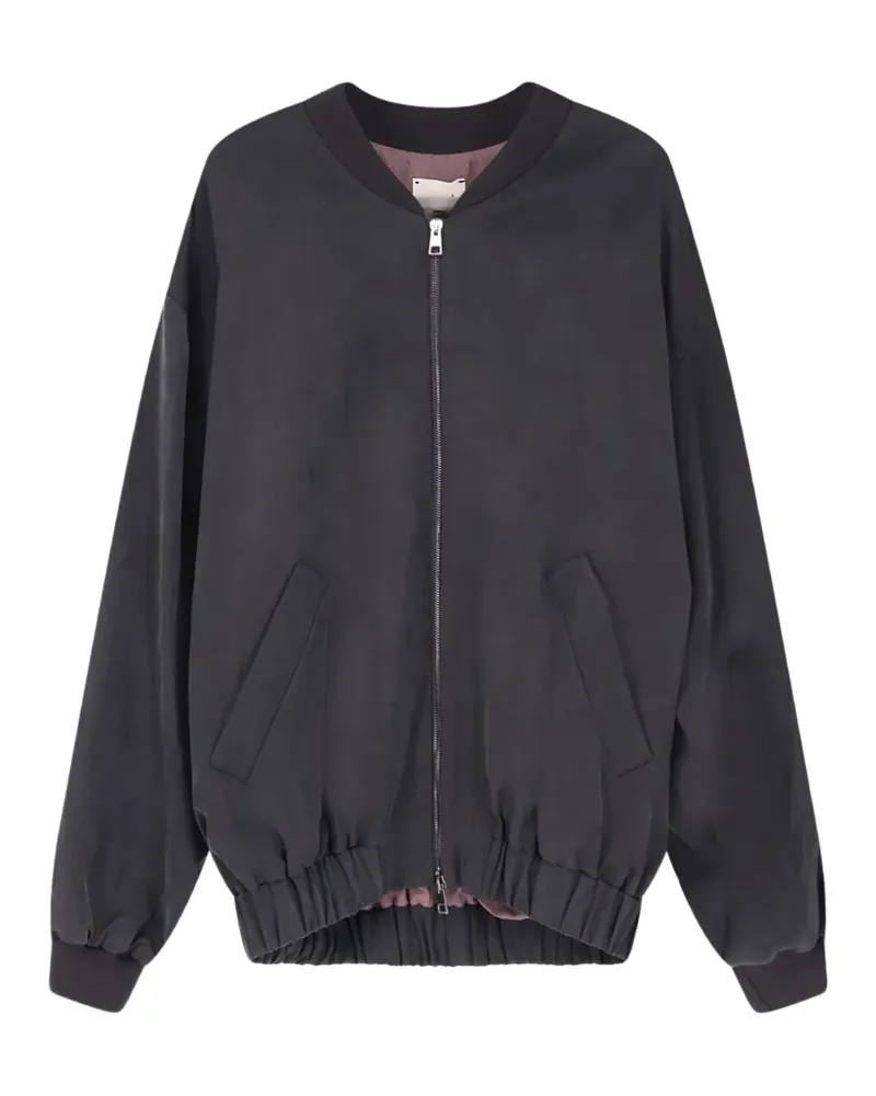 ALYSI Gerippte Bomberjacke - Grau Grau