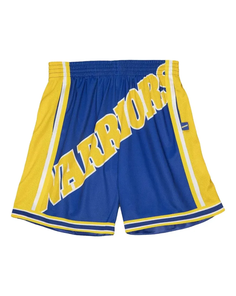 Mitchell & Ness x NBA Golden State Warriors Blown Out Fashion Shorts - Blau Blau