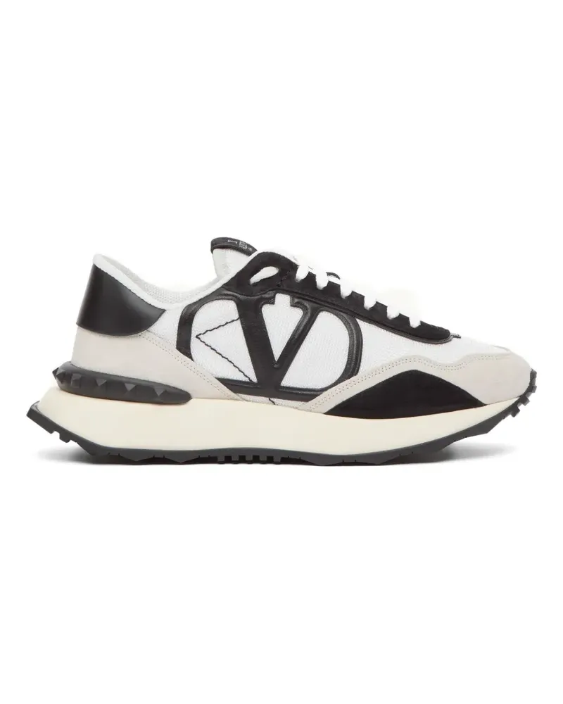 Valentino Garavani Netrunner fabric and suede trainers - Weiß Weiß