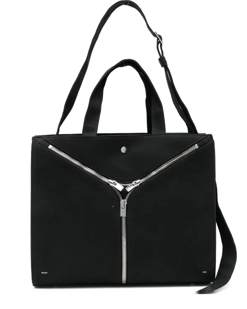 Heliot Emil zip-detail tote bag - Schwarz Schwarz