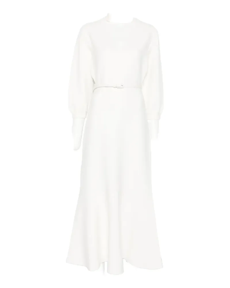 Roland Mouret V-neck belted dress - Nude Nude