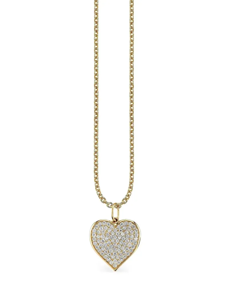 Sydney Evan Halskette mit Herzanhänger mit Diamanten - Gold Gold