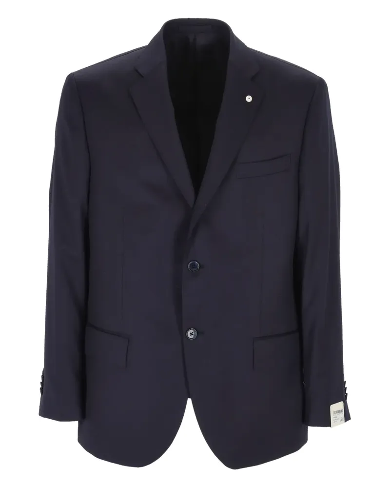 Luigi Bianchi Mantova single-breasted wool blazer - Blau Blau