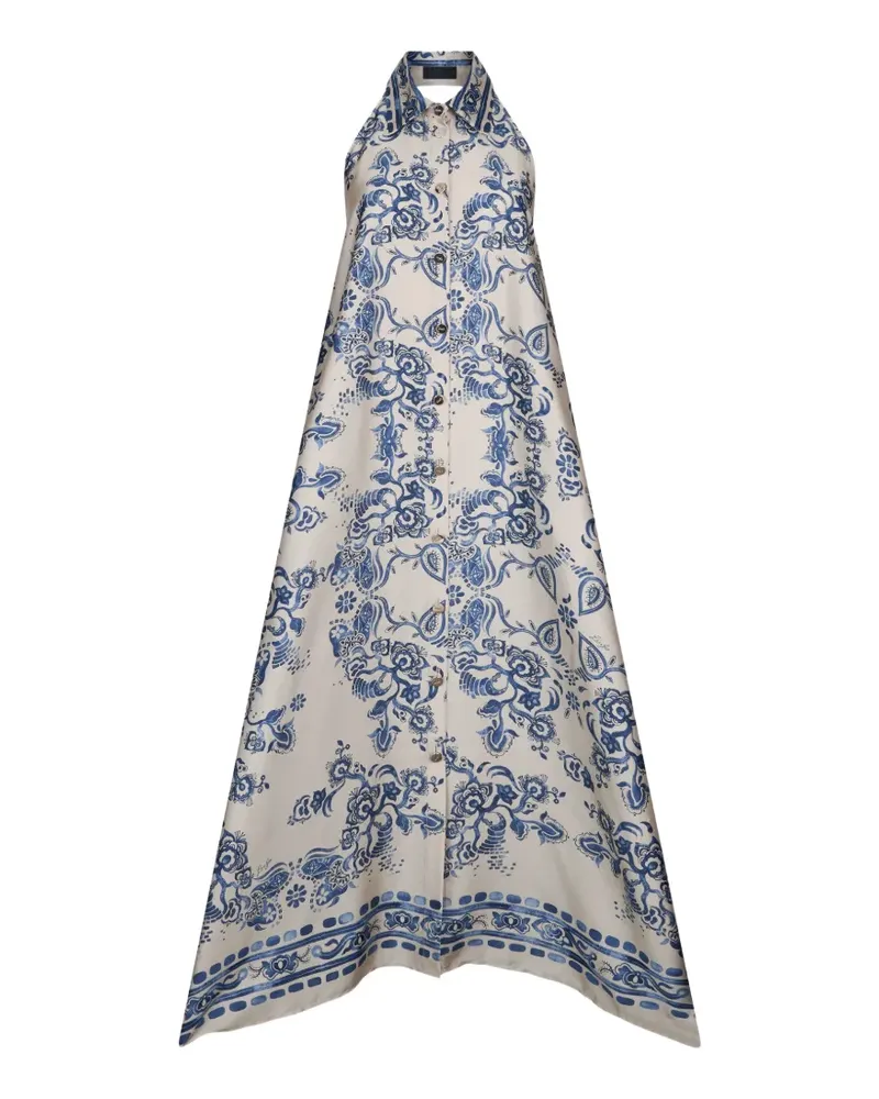 Liu Jo printed halterneck maxi dress - Weiß Weiß