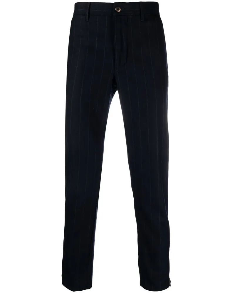 Incotex Gerade Hose mit Nadelstreifen - Blau Blau