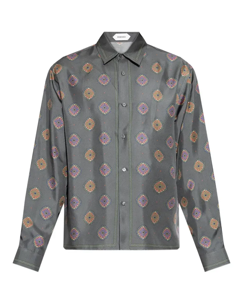 Versace patterned silk shirt - Grau Grau