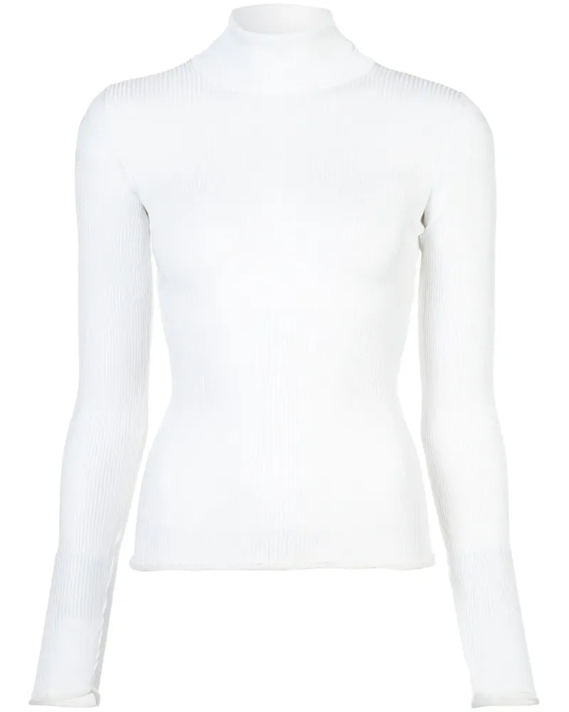 Missoni Gerippter Rollkragenpullover - Weiß Weiß