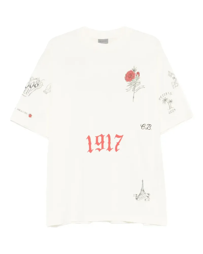 Balenciaga Tattoo T-shirt - Nude Nude