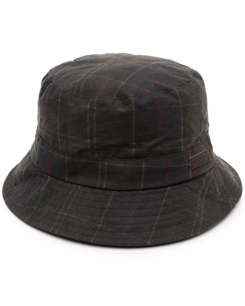 Barbour Karierter Darwen Fischerhut - Grün Grün