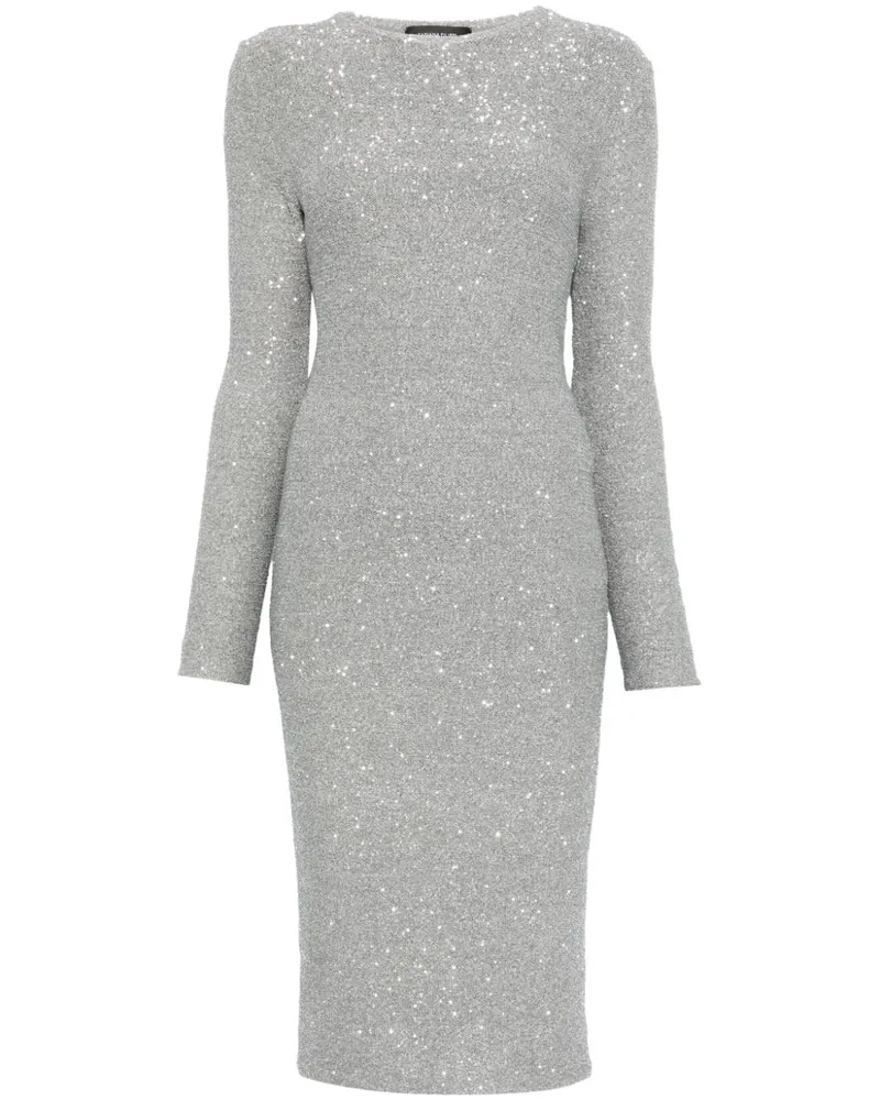 Fabiana Filippi Midikleid mit Pailletten - Grau Grau