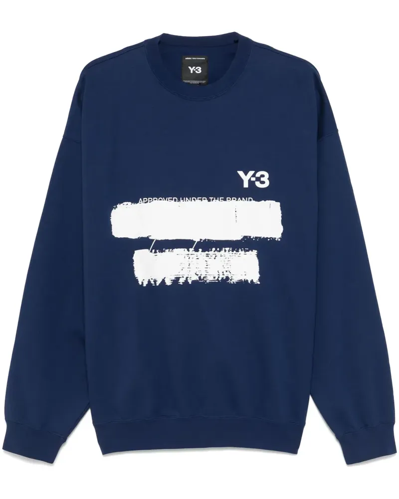 Y-3 x adidas Sweatshirt mit Print - Blau Blau