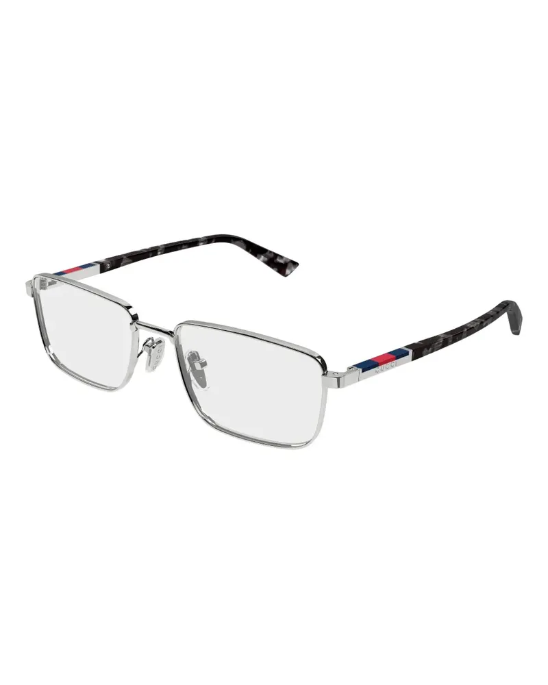 Gucci Brille mit eckigem Gestell - Silber Silber