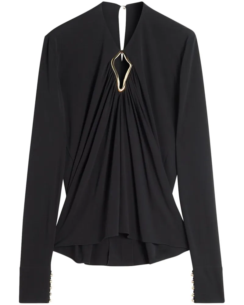 Lanvin Oberteil mit Cut-Out - Schwarz Schwarz